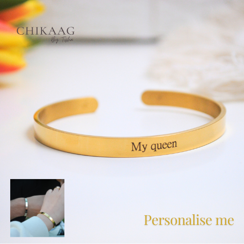 Custom Cuff Bracelet - Gold (6mm)