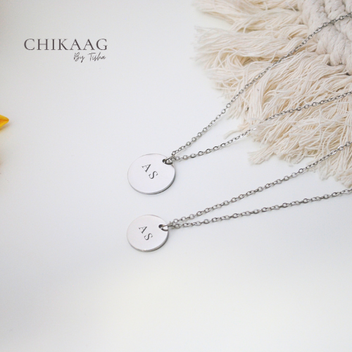Fingerprints Heart Necklace - Silver