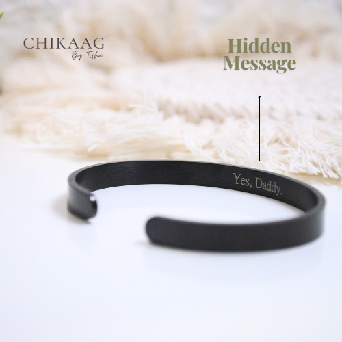 Custom Cuff Bracelet - Black (6mm)