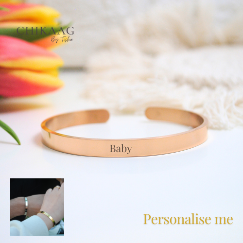 Custom Cuff Bracelet - ROSE GOLD 6mm