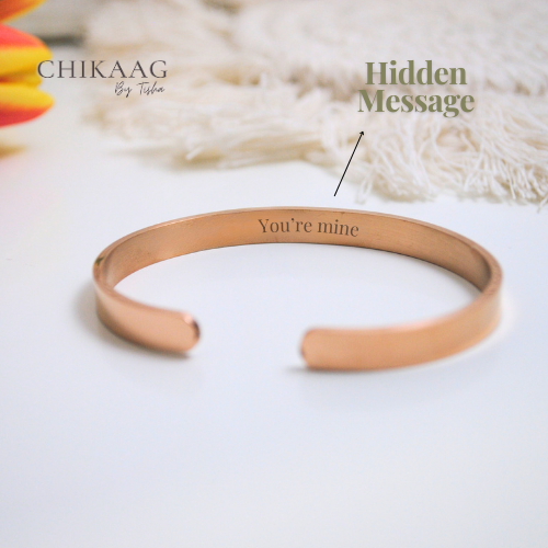 Custom Cuff Bracelet - ROSE GOLD 6mm