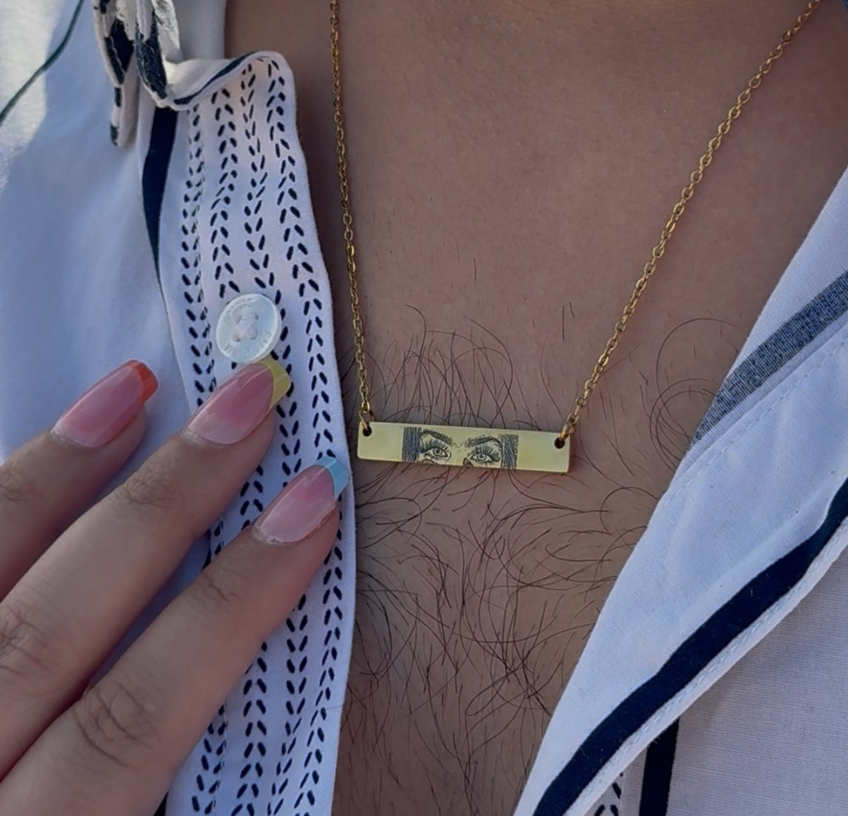 Custom Bar Necklace - Gold