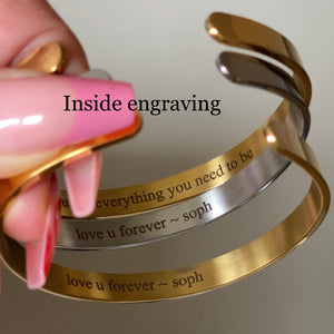 Custom stainless steel Bracelet - ROSE GOLD Watersafe 💦