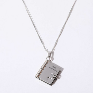 Book for You Stainless steel secret message Custom Bar Necklace Watersafe