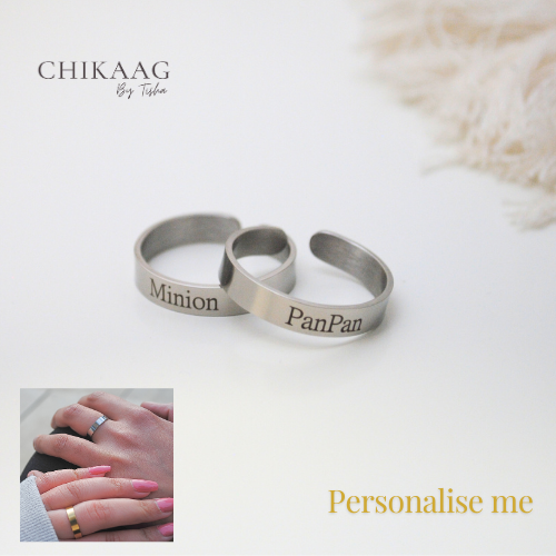 Matching Couple Custom Ring Set - Silver
