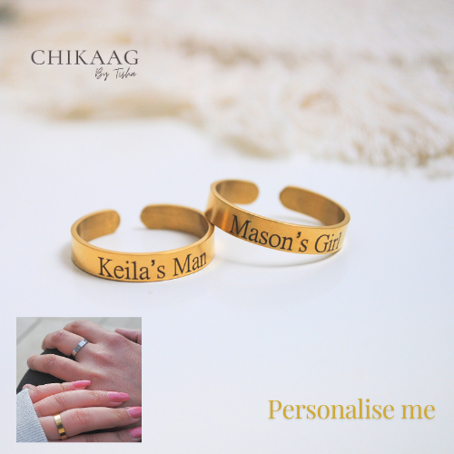 Matching Couple Custom Ring Set - Gold