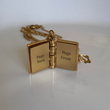 Load image into Gallery viewer, 18k Gold Plated Book for You Stainless steel secret message Custom Bar Necklace Watersafe
