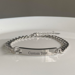 Men’s stainless steel Custom Cuban Link Bracelet Watersafe