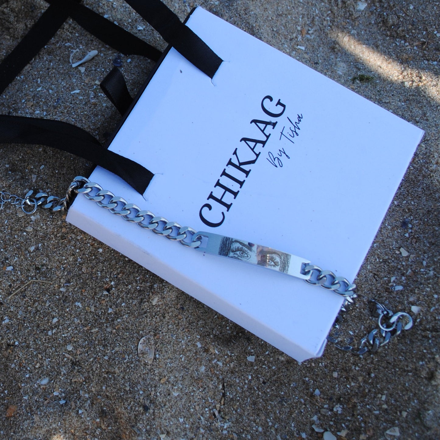 Men’s Custom Cuban Link Bar Bracelet - Silver