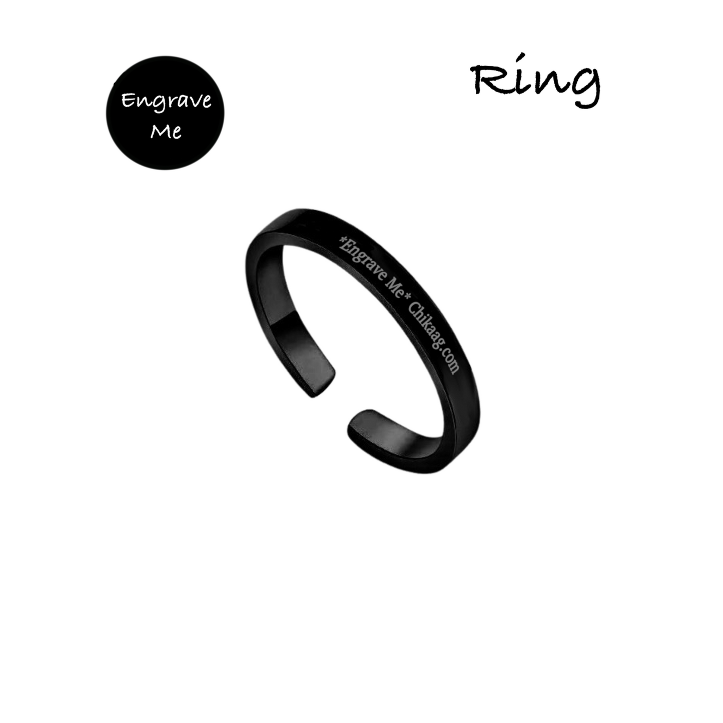 Custom Cuff Ring - Black