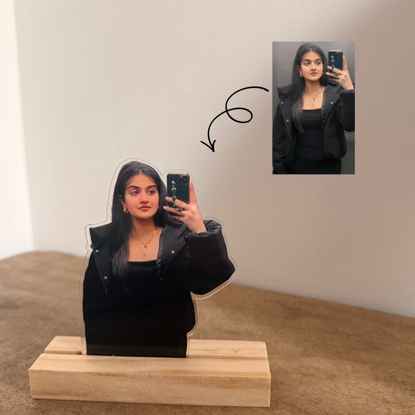 2D Persoanlised acrylic photo statue, Realistic mini me statue - Personalize your photo or your pet photo for any occassion or as a memory and keepsake