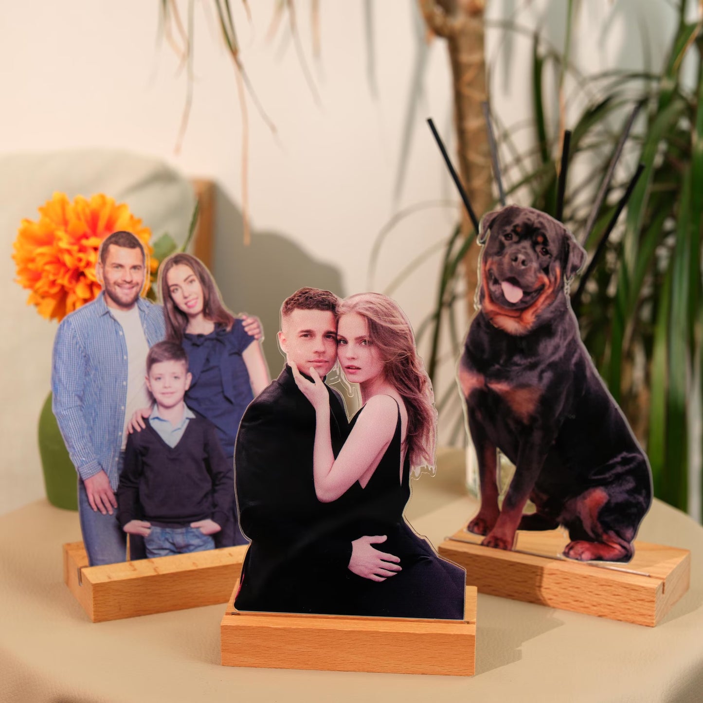 2D Persoanlised acrylic photo statue, Realistic mini me statue - Personalize your photo or your pet photo for any occassion or as a memory and keepsake