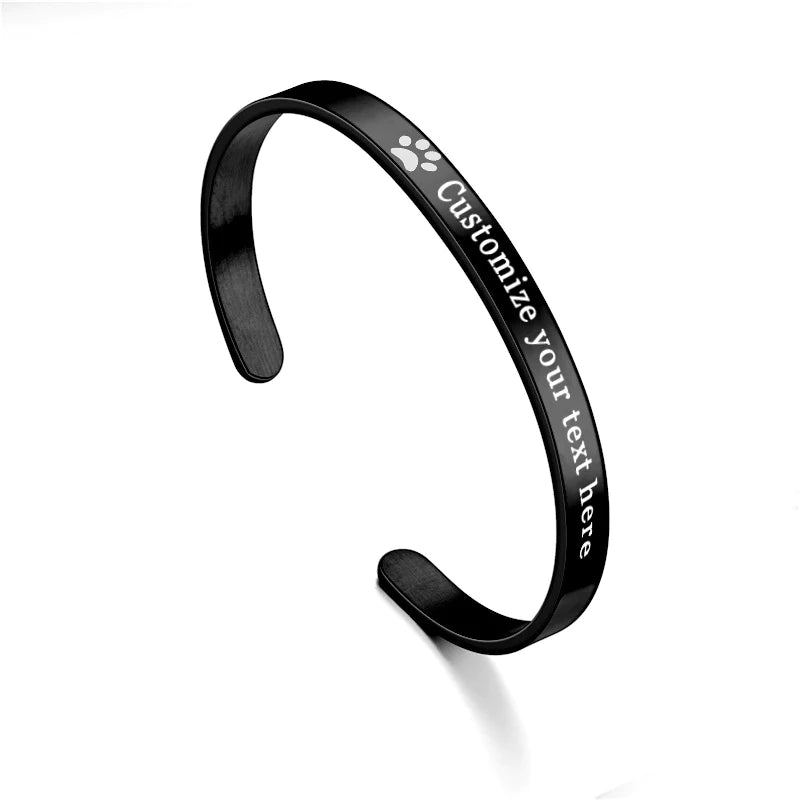 Custom stainless steel Bracelet - Black Watersafe 💦