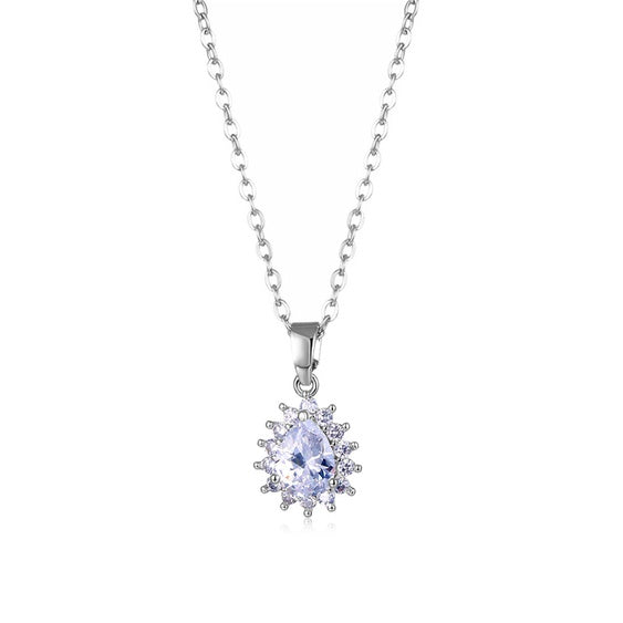 Shiny Drop Necklace - Silver