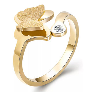You give me Butterflies Ring - 18k gold Plated - Stainless Steel - Watersafe 💦