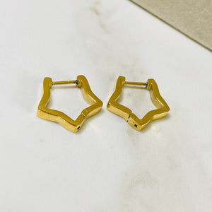 Star Earrings- 18K gold Plated- Stainless Steel Watersafe 💦