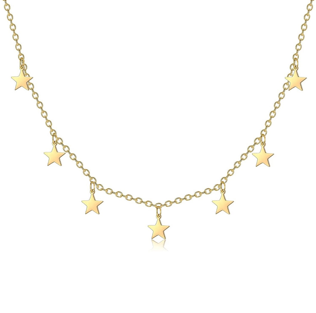 Star World Necklace - 18k Gold Plated Stainless steel - Watersafe 💦