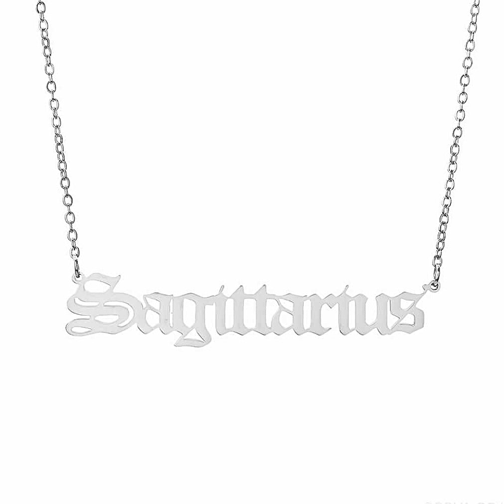 Stainless Steel Zodiac Necklace Sagittarius Watersafe 💦