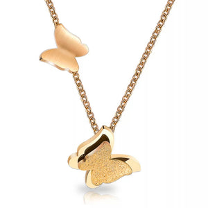 You give me Butterflies 18k gold plated Stainless Steel Necklace Watersafe 💦