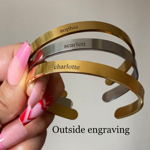 Custom 18k Gold Plated stainless steel Bracelet Watersafe 💦