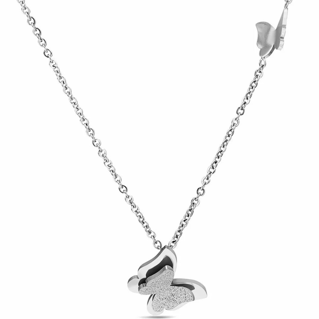 You give me Butterflies Stainless Steel Necklace Watersafe 💦