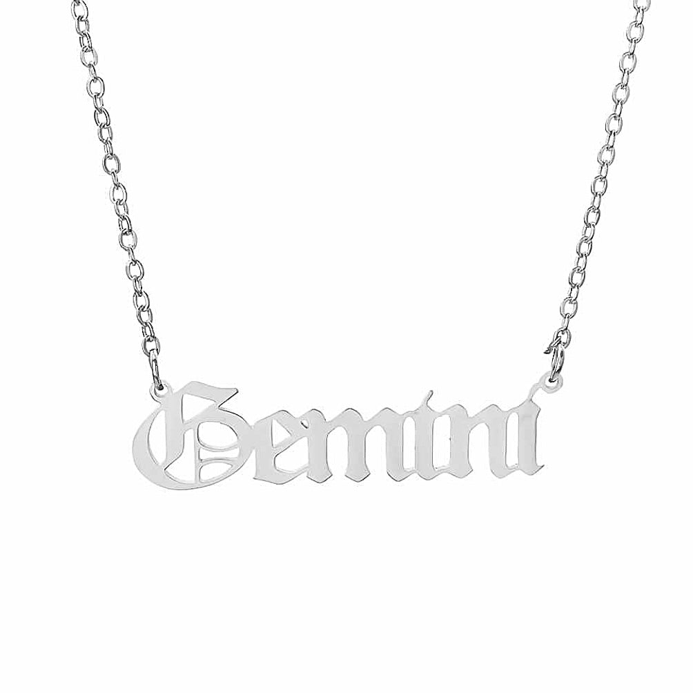 Stainless Steel Zodiac Necklace Gemini Watersafe 💦