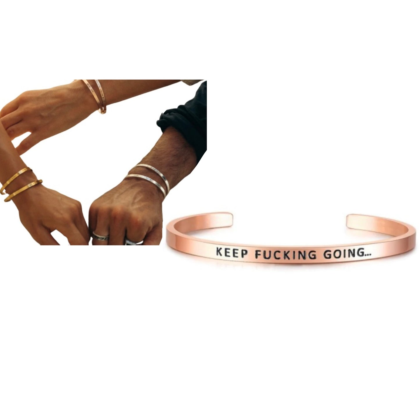 Custom Cuff Bracelet - ROSE GOLD