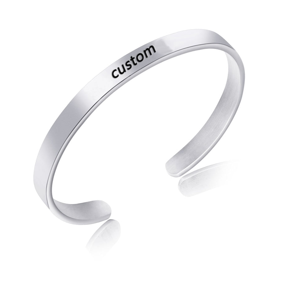 Custom Cuff Bracelet -  Silver
