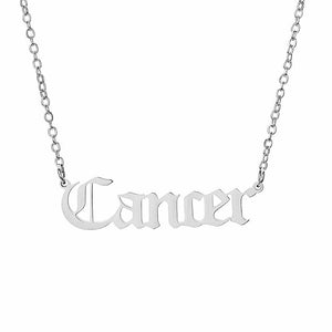 Stainless Steel Zodiac Necklace Cancer Watersafe 💦