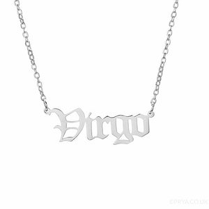 Stainless Steel Zodiac Necklace Virgo Watersafe 💦