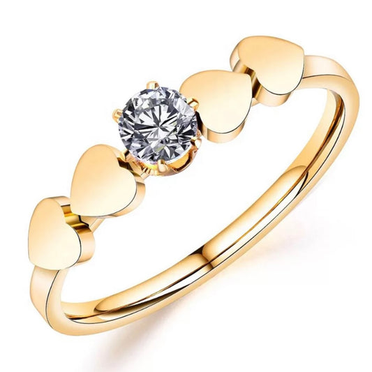 Love Heart Ring - Gold
